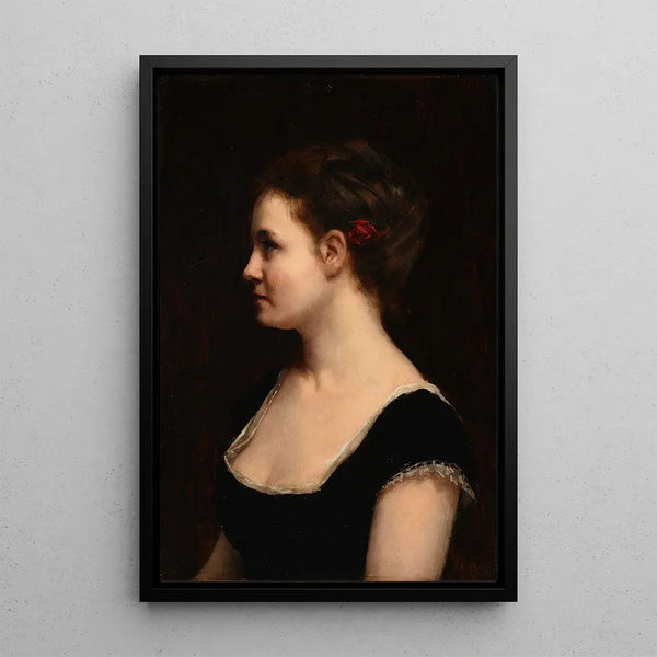 Profil de femme - Paul Dubois — ingelijst kunstwerk aan de muur