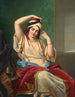 Een schoonheid uit het harem tijdens haar toilette - Paul Emil Jacobs — weergave van het kunstwerk