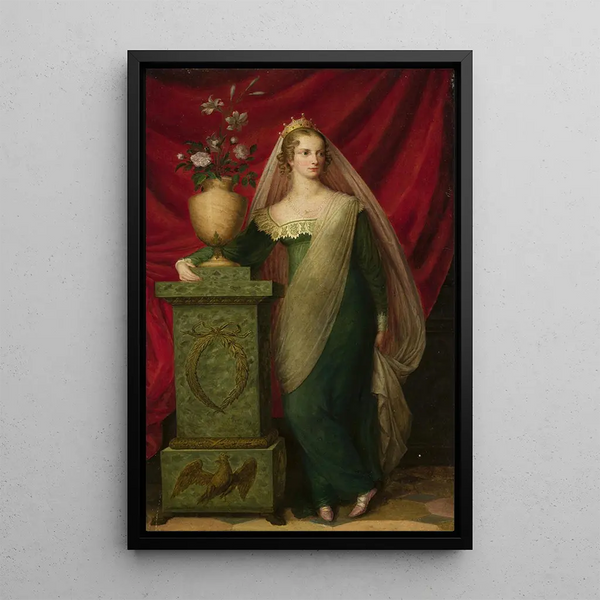 Portret van een prinses - Paul Ernst Gebauer — ingelijst kunstwerk aan de muur