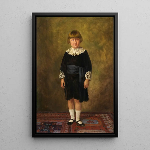 Portret van een staand jongen - Paul Felgentreff — ingelijst kunstwerk aan de muur