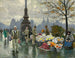Vendeurs de fleurs au pont de la reine Louise à Copenhague - Paul Fischer — weergave van het kunstwerk