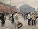 Kongens Nytorv met Musse die boodschappen doet - Paul Fischer — weergave van het kunstwerk