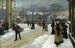 Winterdag op Kongens Nytorv - Paul Fischer — weergave van het kunstwerk