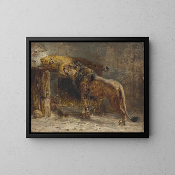 The Kiss of the Hand - Paul Friedrich Meyerheim — framed artwork on a wall