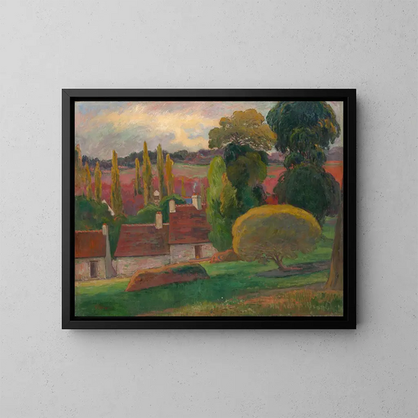 Een boerderij in Bretagne - Paul Gauguin — ingelijst kunstwerk aan de muur