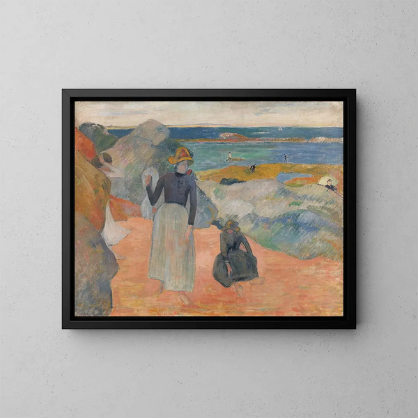 Strandscène - Paul Gauguin — ingelijst kunstwerk aan de muur