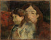 Figuren in een interieur - Paul Gauguin — weergave van het kunstwerk