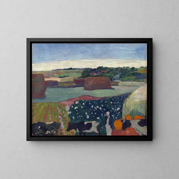 Hooi- en graanmolen in Bretagne - Paul Gauguin — ingelijst kunstwerk aan de muur