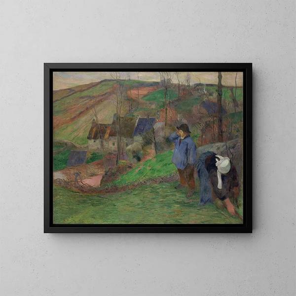Landschap van Bretagne - Paul Gauguin — ingelijst kunstwerk aan de muur