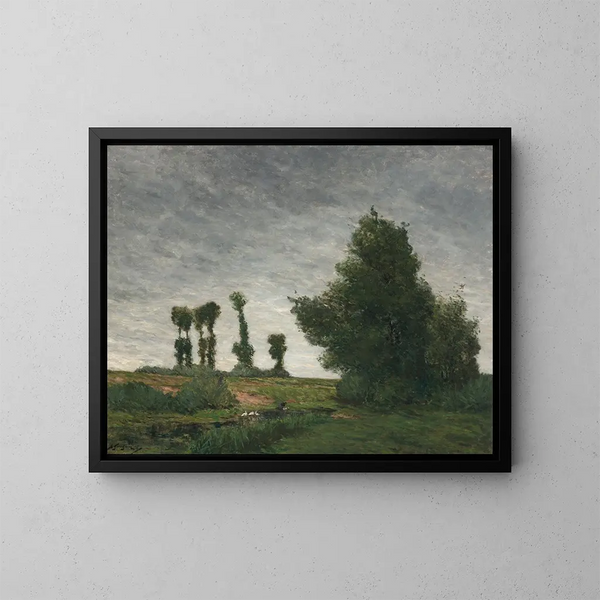 Landschap met populieren - Paul Gauguin — ingelijst kunstwerk aan de muur