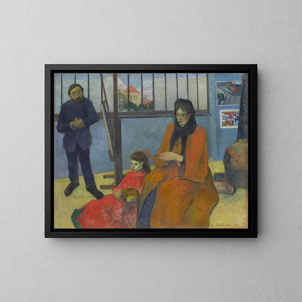 L'atelier de Schuffenecker - Paul Gauguin — ingelijst kunstwerk aan de muur