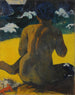 Vrouw op het strand Vrouw op het strand - Paul Gauguin — weergave van het kunstwerk