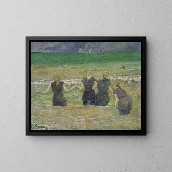 Vrouwen die baden - Paul Gauguin — ingelijst kunstwerk aan de muur
