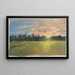 A meadow at sunset - Paul Huet — framed artwork on a wall