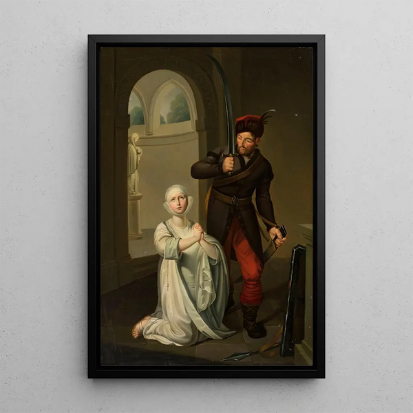 Nonne vertueuse - Paul Joseph Bardou — ingelijst kunstwerk aan de muur