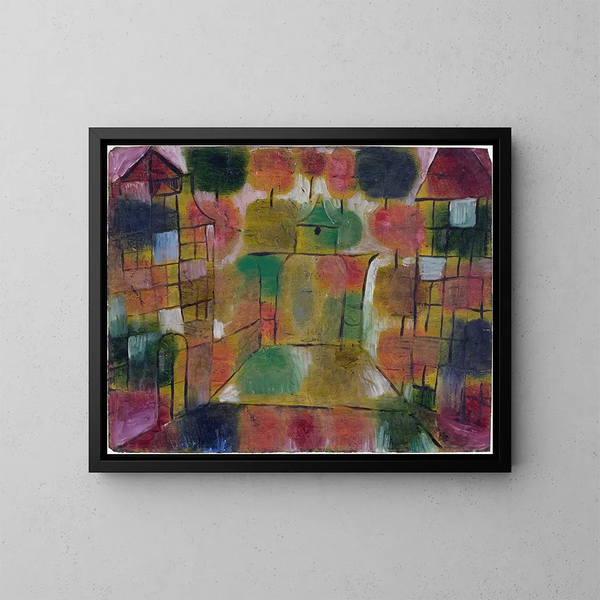Boom en architectuur: ritmes - Paul Klee — ingelijst kunstwerk aan de muur