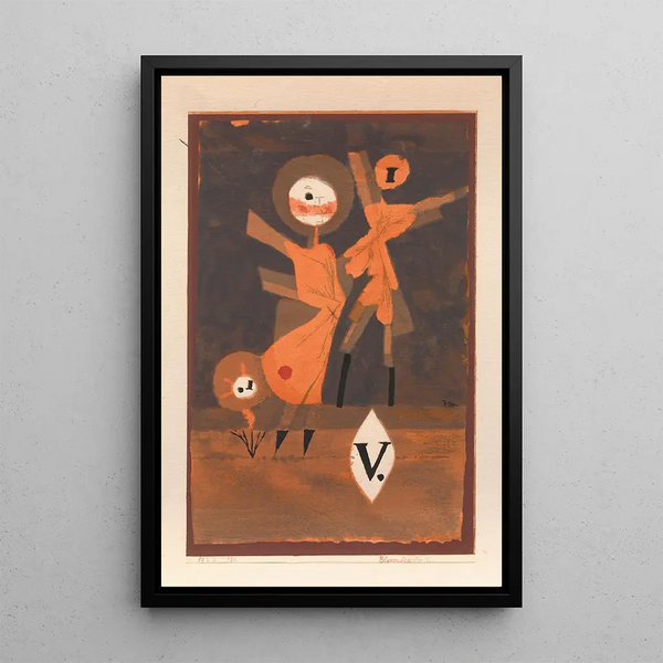Familie van Bloemen V - Paul Klee — ingelijst kunstwerk aan de muur