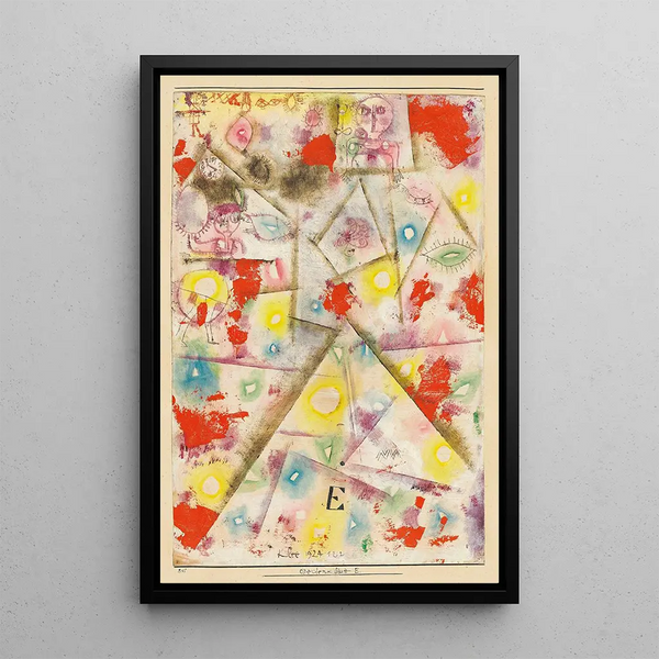 Feuille Commémorative E - Paul Klee | Reproduction — ingelijst kunstwerk aan de muur