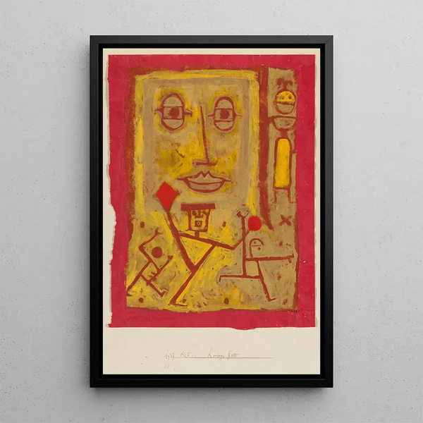 God van de Oorlog - Paul Klee — ingelijst kunstwerk aan de muur