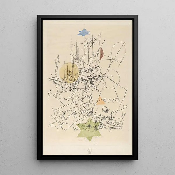 Hoop en Verwoesting - Paul Klee — ingelijst kunstwerk aan de muur