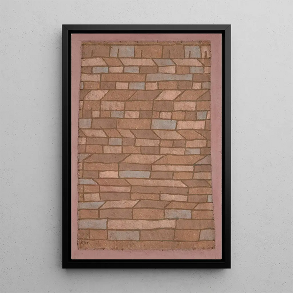 Hutte - Paul Klee — ingelijst kunstwerk aan de muur