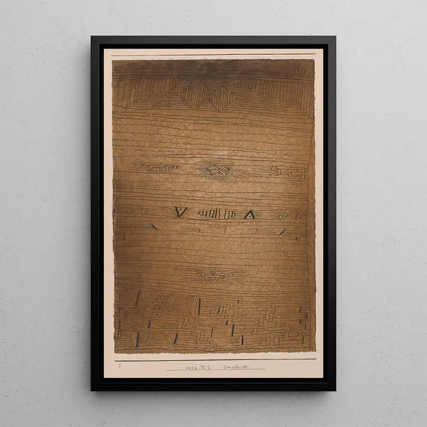 Inscription - Paul Klee — ingelijst kunstwerk aan de muur