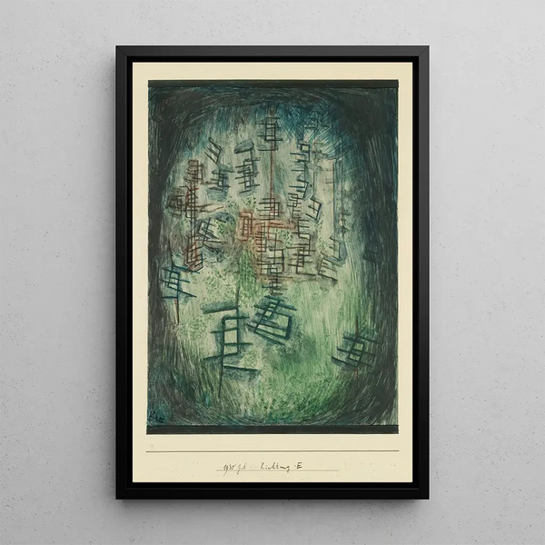 Clairière E - Paul Klee — ingelijst kunstwerk aan de muur