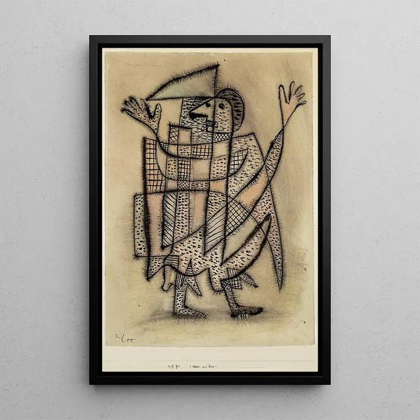 Masque avec Faux - Paul Klee — ingelijst kunstwerk aan de muur