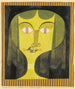 portret van een vrouw met paarse ogen - Paul Klee — weergave van het kunstwerk