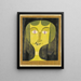 portret van een vrouw met paarse ogen - Paul Klee — ingelijst kunstwerk aan de muur