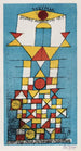 ansichtkaart ter gelegenheid van de tentoonstelling van de vooraanstaande persoon in het Bauhaus - Paul Klee — weergave van het kunstwerk