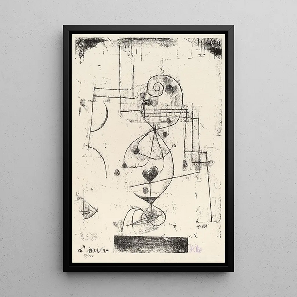 Reine de cœur - Paul Klee — ingelijst kunstwerk aan de muur