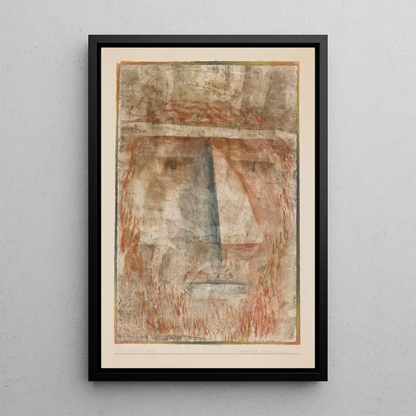 Tête rougeâtre - Paul Klee — ingelijst kunstwerk aan de muur