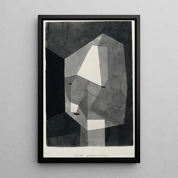 Tête grossièrement taillée - Paul Klee — ingelijst kunstwerk aan de muur