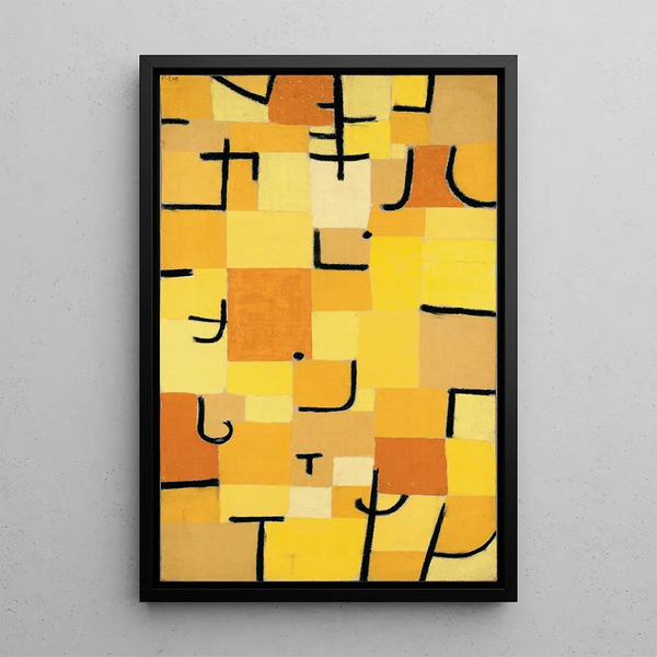Signes en jaune - Paul Klee — ingelijst kunstwerk aan de muur