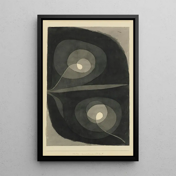 bloemen in spiraal I - Paul Klee — ingelijst kunstwerk aan de muur