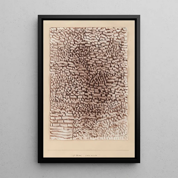 Desert de pierre - Paul Klee — ingelijst kunstwerk aan de muur