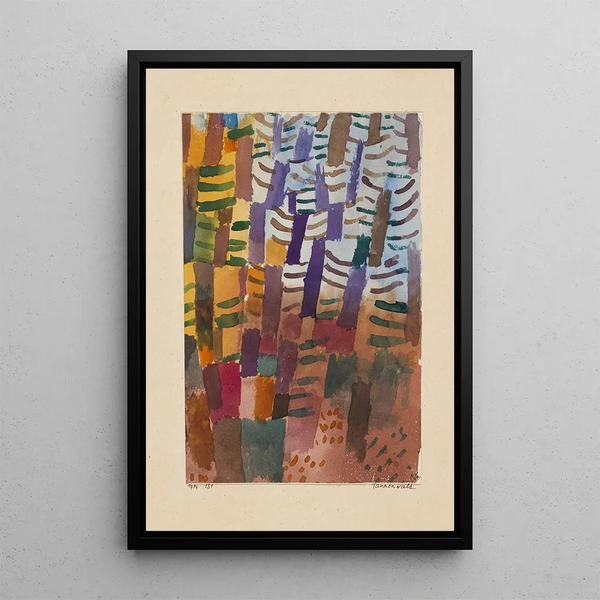 Forêt de sapins - Paul Klee — ingelijst kunstwerk aan de muur