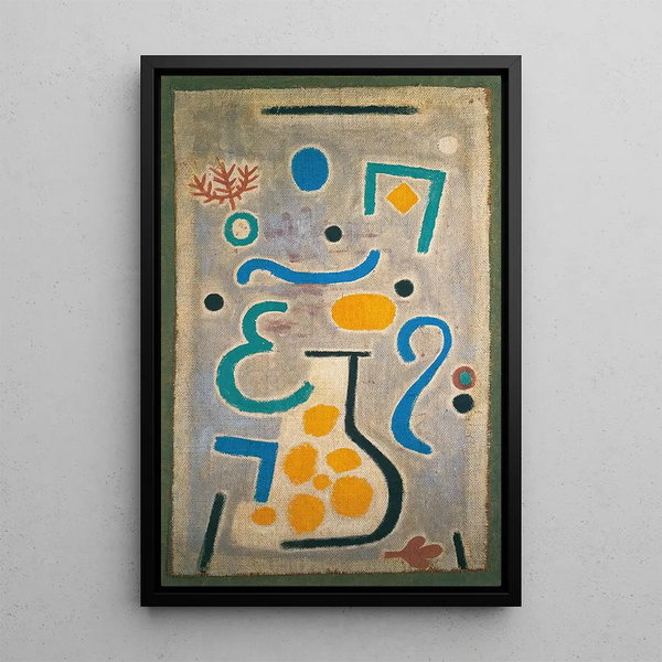 Het vaas - Paul Klee — ingelijst kunstwerk aan de muur