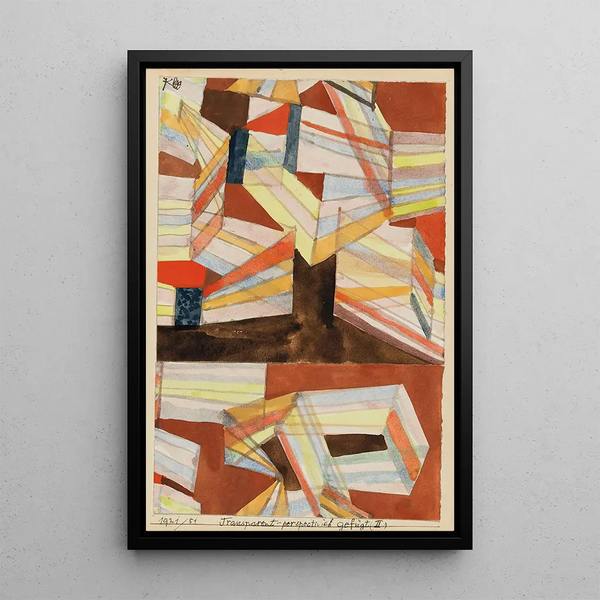Assemblage transparent-perspectif II - Paul Klee — ingelijst kunstwerk aan de muur