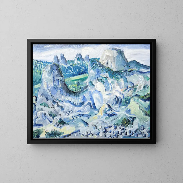 Landschap met rotsen bij Blaubeuren - Paul Kleinschmidt — ingelijst kunstwerk aan de muur