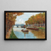 Een kanaal in de herfst - Paul Kutscha — ingelijst kunstwerk aan de muur