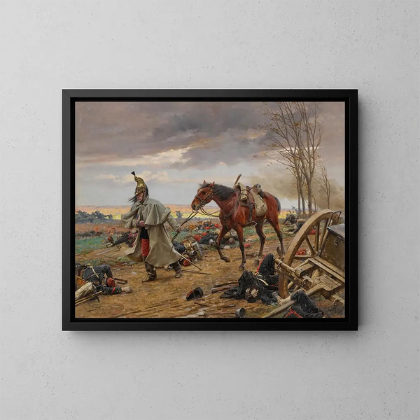 Na de strijd - Paul Louis Narcisse Grolleron — ingelijst kunstwerk aan de muur