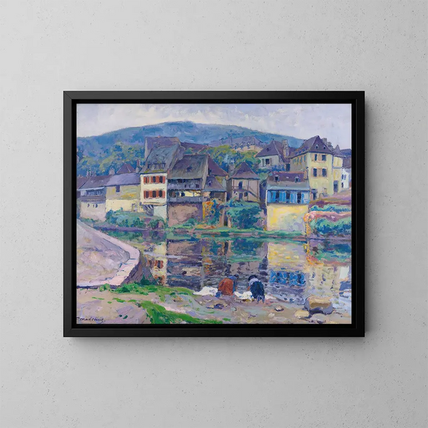 Les Lavandières - Paul Madeline — framed artwork on a wall