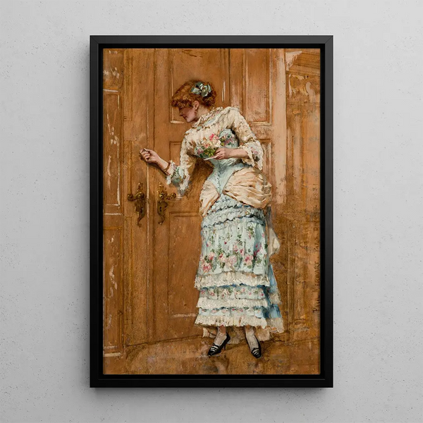 Portret van een vrouw - Paul Merwart — ingelijst kunstwerk aan de muur
