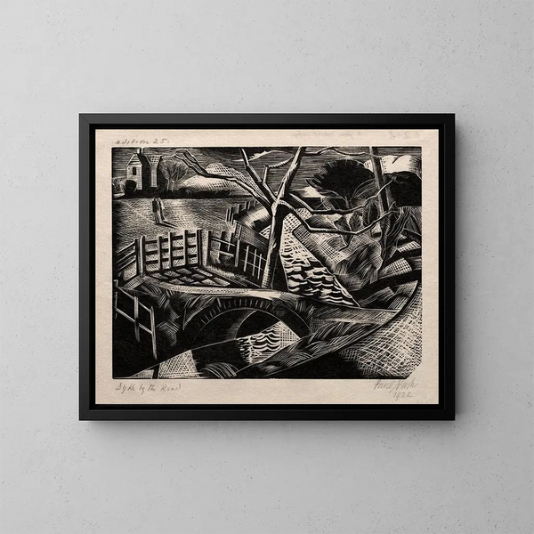 Bergère aan de rand van de weg - Paul Nash — ingelijst kunstwerk aan de muur