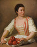 Een vrouw met een mand fruit - Paul Ponce Antoine Robert — weergave van het kunstwerk