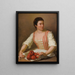 Een vrouw met een mand fruit - Paul Ponce Antoine Robert — ingelijst kunstwerk aan de muur