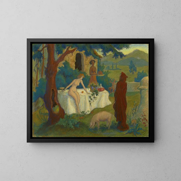 The Temptation of Saint Anthony - Paul Ranson — framed artwork on a wall