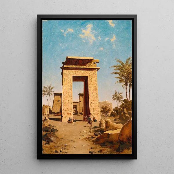 La porte sud Karnak - Paul Rudolf Linke — ingelijst kunstwerk aan de muur